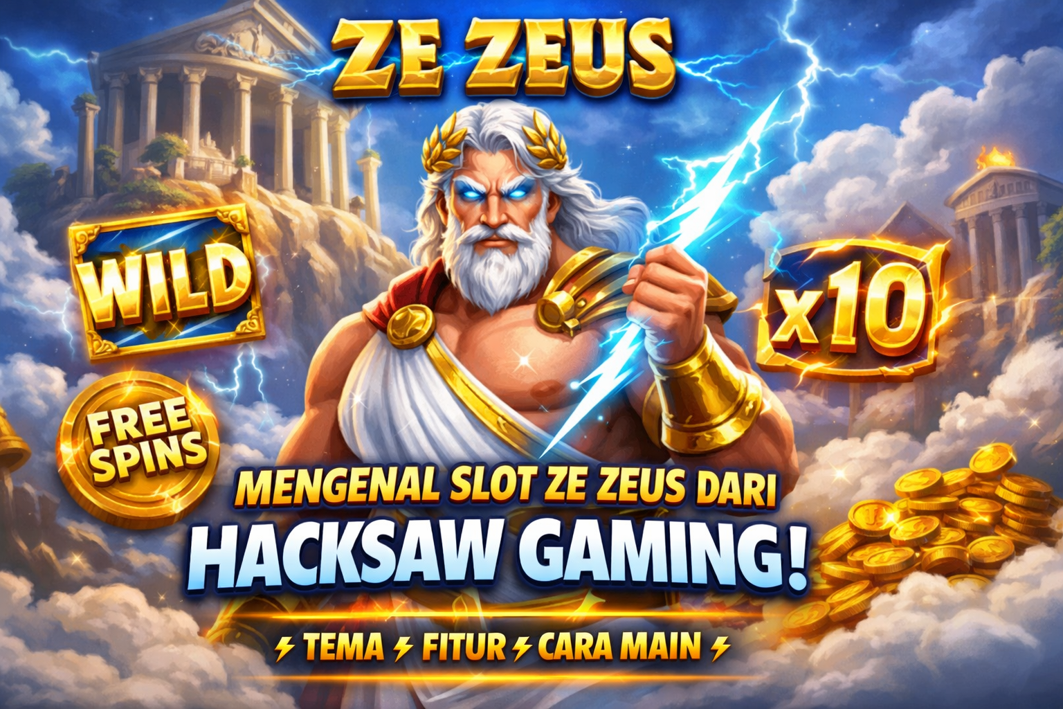 ⚡ Mengenal Slot Ze Zeus dari Hacksaw Gaming: Tema, Fitur, dan Cara Mainnya