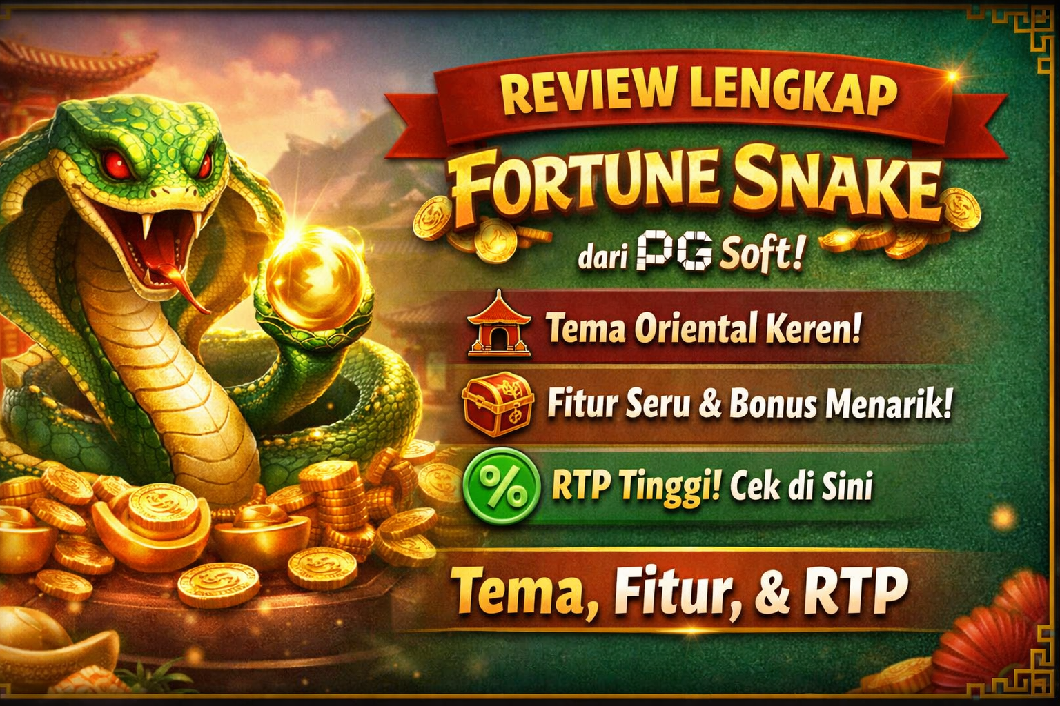 🎰 Review Lengkap Fortune Snake dari PG Soft: Tema, Fitur, dan RTP