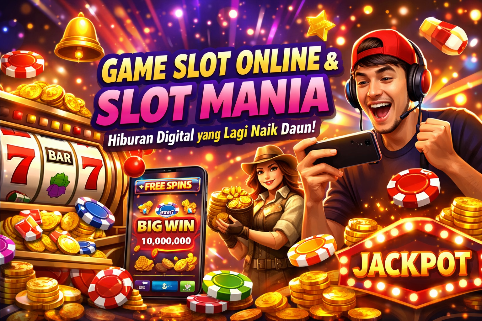 Game Slot Online dan Slot Mania: Hiburan Digital yang Lagi Naik Daun Banget 🎰🔥